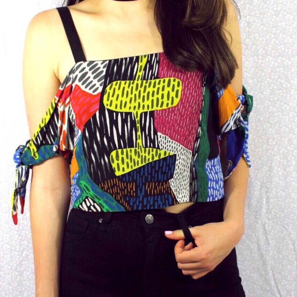 Zara Colourful Semi-Crop Tank